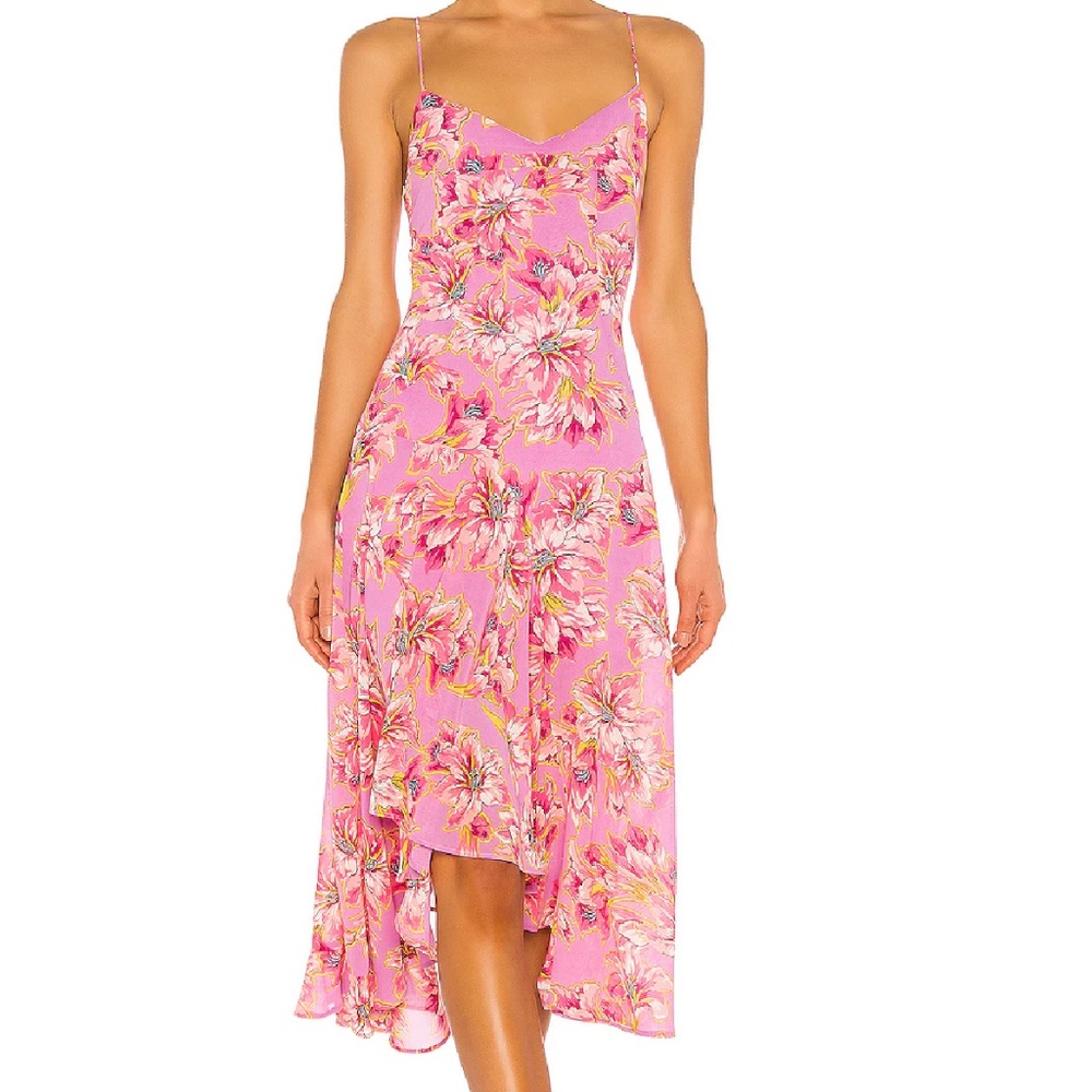 ASTR the Label JANINE FLORAL MIDI DRESS, Lavender and Pink